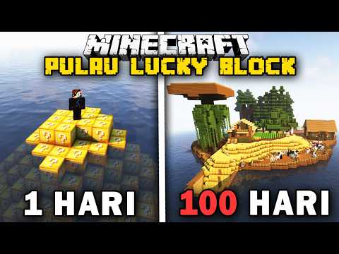 100 Hari Minecraft Pulau Lucky Block