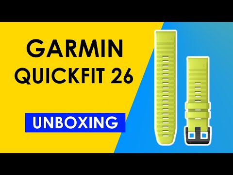 Išmaniojo laikrodžio Garmin greitai atsegamas, silikoninis dirželis, Salotinės spalvos, 22mm video