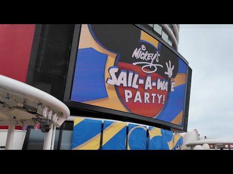 Thumbnail for 🎉 Disney Wonder Sail-A-Wave Party 2025 | Full Celebration on Deck! 🌊🚢