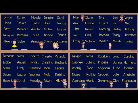 GIRL Names! 100 Most Popular Baby Girl Names in English | How to Pronounce Girl Names
