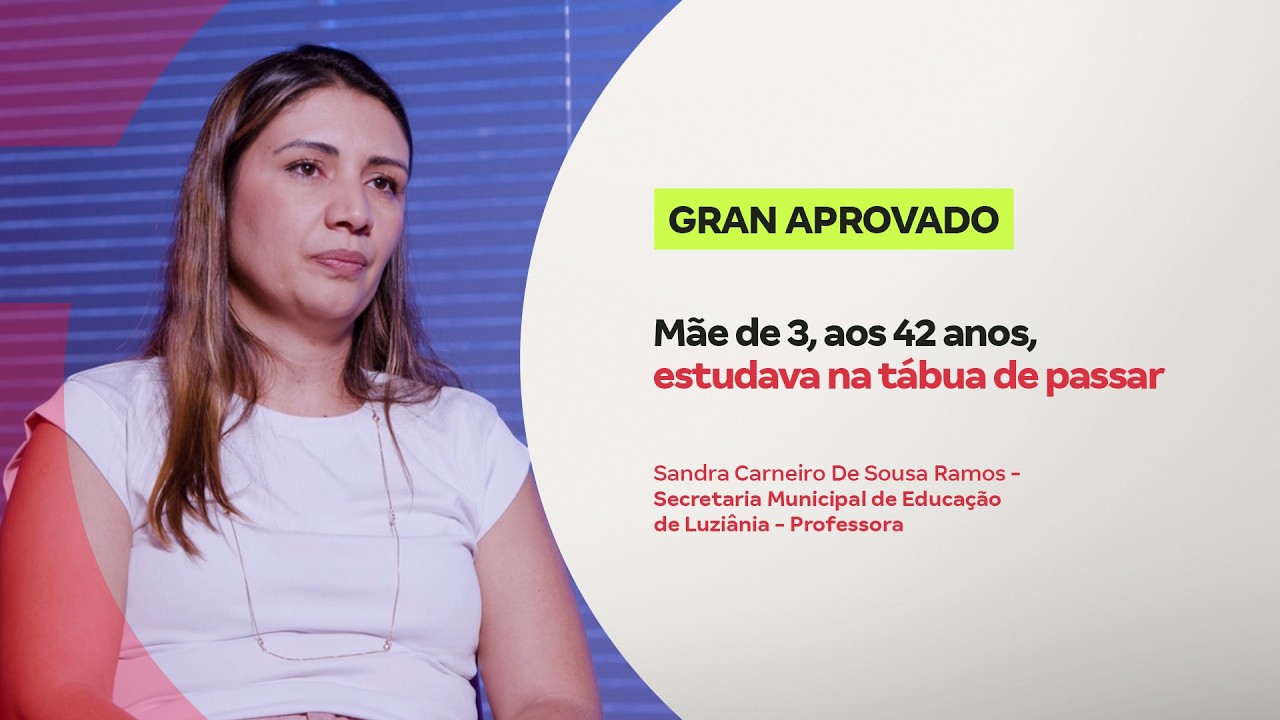 Ela pediu demissão para estudar e, com apoio da família, passou em dois concursos