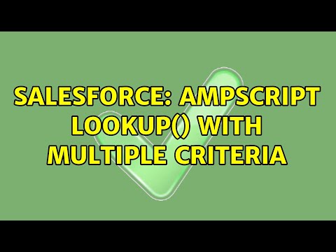 Salesforce: AMPScript Lookup() with multiple criteria