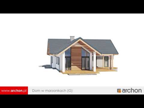 Dom w marzankach (G) – Nowoczesna parterówka z zadaszonym tarasem I ARCHON+ Projekty Domów