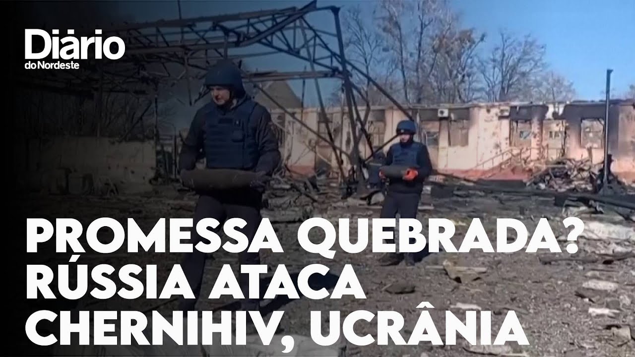 Imagem da notícia: Rússia ataca Chernihiv, na Ucrânia, após prometer redução das atividades militares