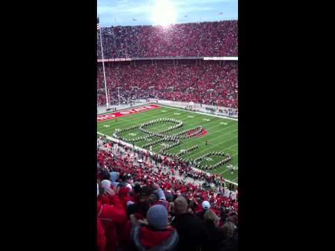 The Ohio State University Marching Band--11/19/11 Dr. Jon Woods 'Dots the i