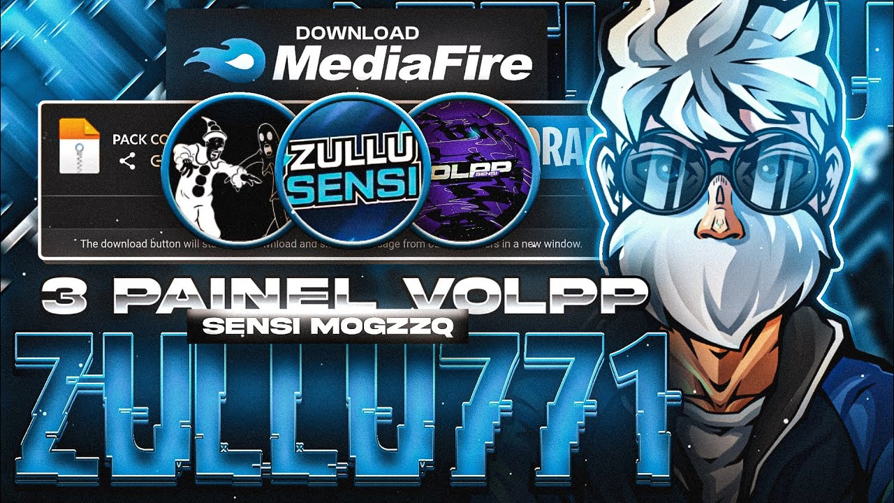 Saiuu!! 3 PAINEL CLT VOLPP SENSI 🍓 SENSI DO ZULLU711 - PACK SENSI MOGZZQ -  SENSIBILIDADE FREEFIRE