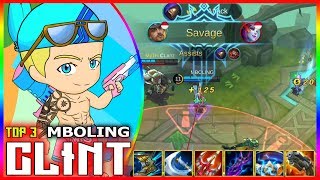 2 Afkers / 4 vs 4 / Savage! by MBOLING top 3 Clint mobile legends Build & Gameplay