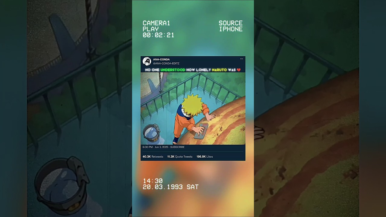 No One Understood How Lonely Was Naruto 💔