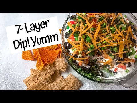 how to make an easy 7 layer dip recipe | 7 layer dip recipe with refried beans  | better than salsa