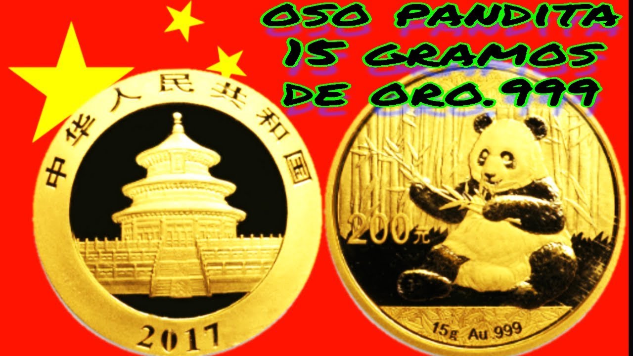 Moneda panda china de oro de 15 gramos como la ven amigos ya la tienes
