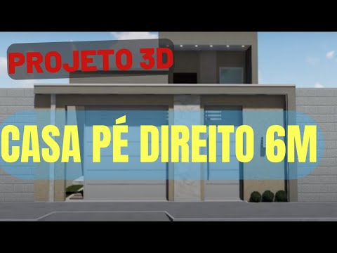 Casa Pé direito duplo 6 x 25 metros