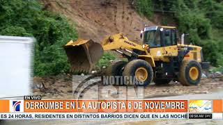 Deslizamiento de tierra en Avenida 6 de Noviembre