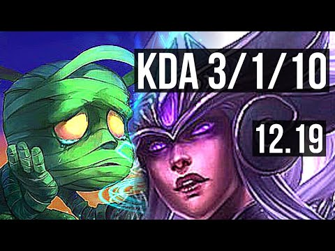 AMUMU & MF vs SYNDRA & Kai'Sa (SUP) | 3/1/10, 400+ games | EUW Master | 12.19