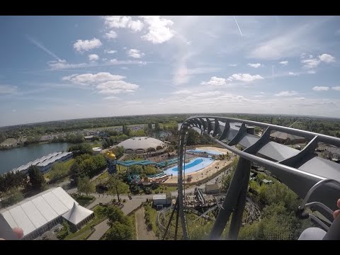 Thorpe Park Rides - THE SWARM [FRONT SEAT] ...filmed on GoPro Hero 4 Black [Must watch in 4K]