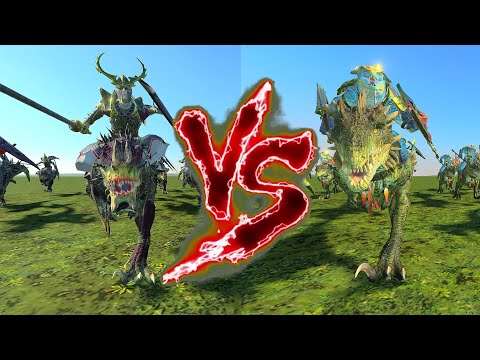 Cold One Knights VS Cold One Spear-Riders. Total War Warhammer 3