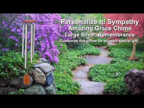Personalize It! Sympathy Amazing Grace Chime - Large Silver, Remembrance