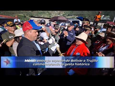 ‎⚔️ Mérida entrega el espadín de Bolívar a Trujillo conmemorando la gesta histórica