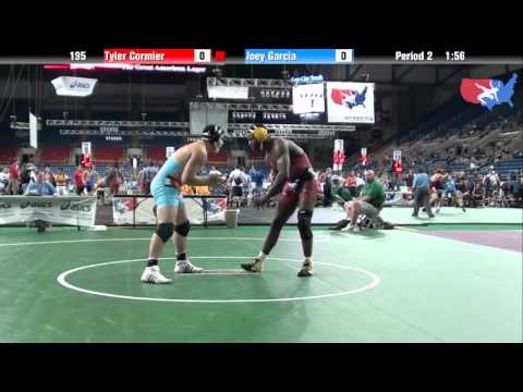 Fargo 2012 195 Round 2: Tyler Cormier (Washington) vs. Joey Garcia (Colorado)