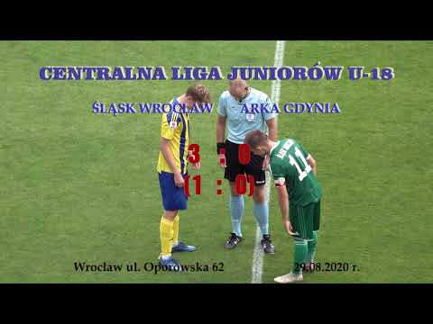 CLJ U-18 Śląsk Wrocław - Arka Gdynia 3:0 (1:0) 29.08.2020 r.
