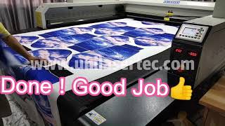 Unikonex laser cutting machine for fabric and textile youtube video