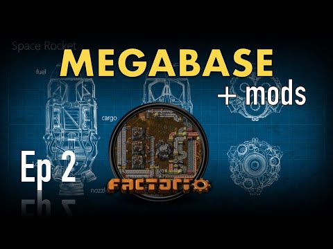 Ep 2.  Медленная автоматизация. Factorio Мегабаза с модами Angels и Bob