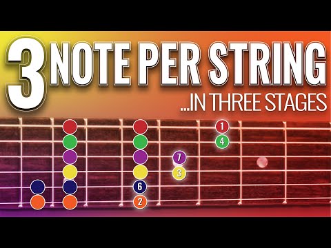 3 stages to learn 3 note per string guitar scales FAST