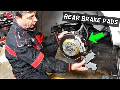 HOW TO REPLACE REAR BRAKE PADS AND SENSORS ON PORSCHE CAYENNE AUDI Q7 VW TOUAREG