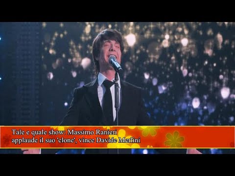 Tale e quale show: Massimo Ranieri  applaude il suo 'clone', vince Davide Merlini