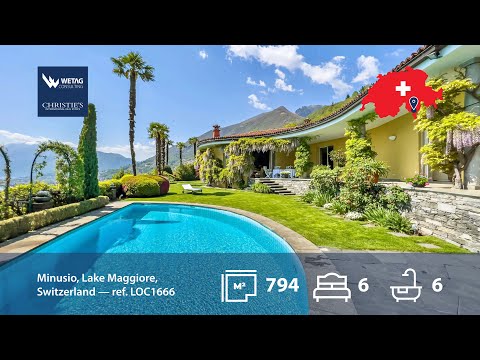 Wonderful villa in Minusio, Switzerland – elegance, functionality & panoramic lake views