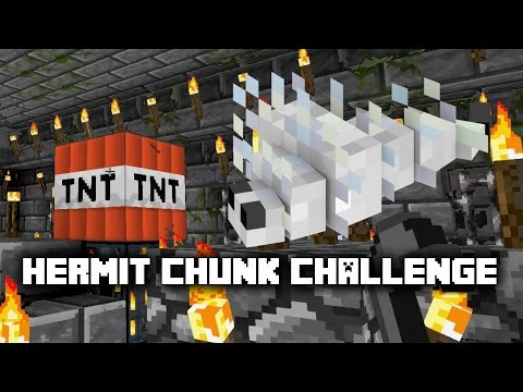Minecraft: Hermit Chunk Challenge -10- Death by Silverfish + How to catch Endermen ✔