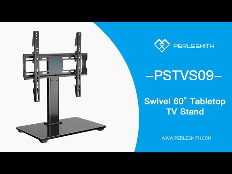 PERLESMITH PSTVS09 Swivel Table Top TV Stand for 32 55 Inch TVs