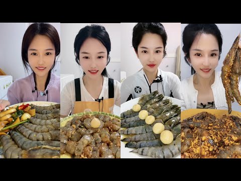 SeaFood #0173:Eat shrimp 🍤 🦐🦐🍤😋 ✓ [ Seafood 🦐🦐 ] #seafood#delicious #dinner #food #yummy