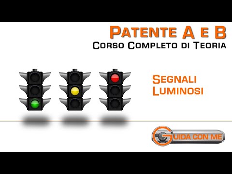 Semafori: Segnali luminosi - Teoria patente B