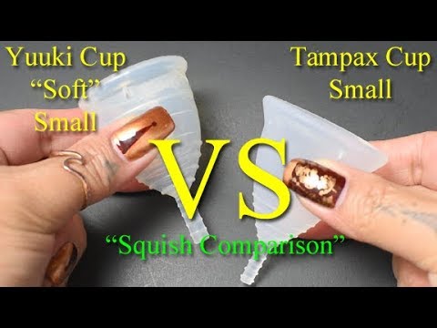 Yuuki Cup Soft vs Tampax Cup Small "Squish" - Menstrual Cups