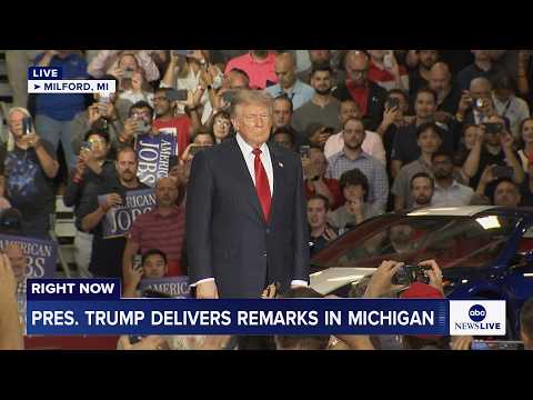 LIVE: President Trump delivers remarks in Milford, Michigan