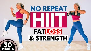30 Min HIIT to Sculpt & Burn Fat (Dumbbells Only)