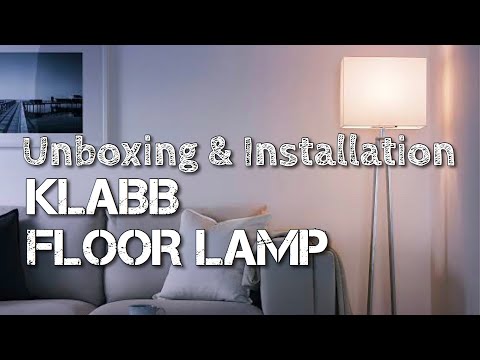 UNBOXING KLABB FLOOR LAMP OFF WHITE IKEA LIGHTING LIGHTS HOME DECOR