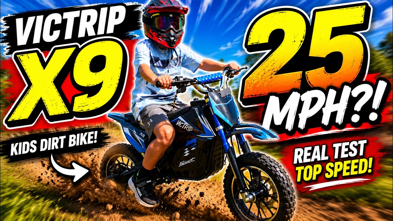 VICTRIP X9 Kids Electric Dirt Bike Review — We Hit 25 MPH?!