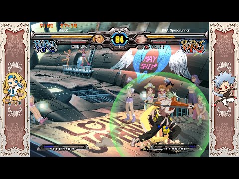 Guilty Gear XX Accent Core Plus R Lobby Matches- drive0 (Millia) VS Mreath (Chipp)
