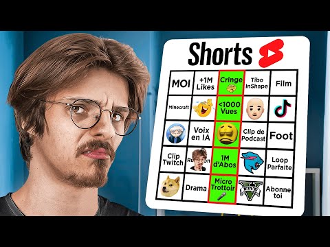 J’ai joué au Bingo Youtube Shorts… (presque impossible)
