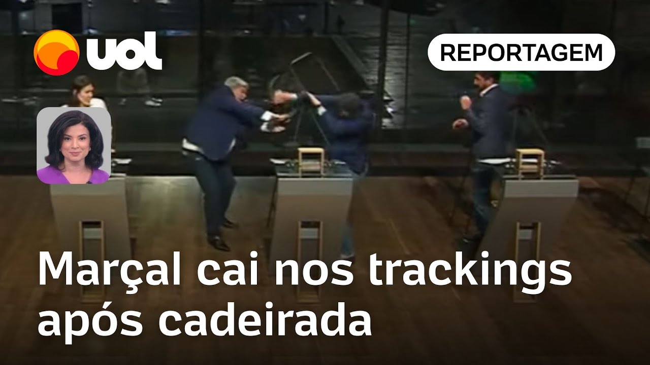 Marçal cai nos trackings após cadeirada de Datena e equipe mostra nervosismo em debate | Landim