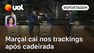 Marçal cai nos trackings após cadeirada de Datena e equipe mostra nervosismo em debate | Landim