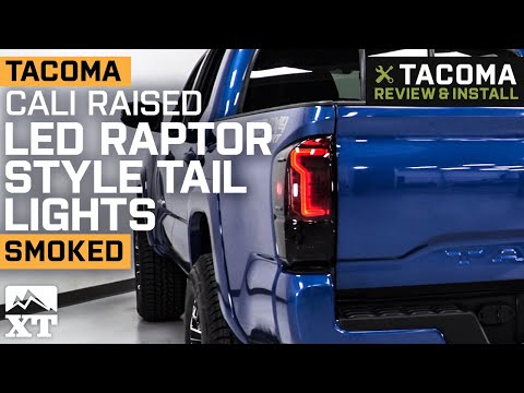 2016-2021 Tacoma Cali Raised LED Raptor Style Tail Lights; Smoked Review & Install