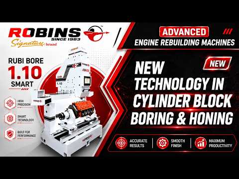 ROBINS NEW TECHNOLOGY IN CYLINDER BLOCK BORING & HONING#robinsmachines #enginebuilder #automobile