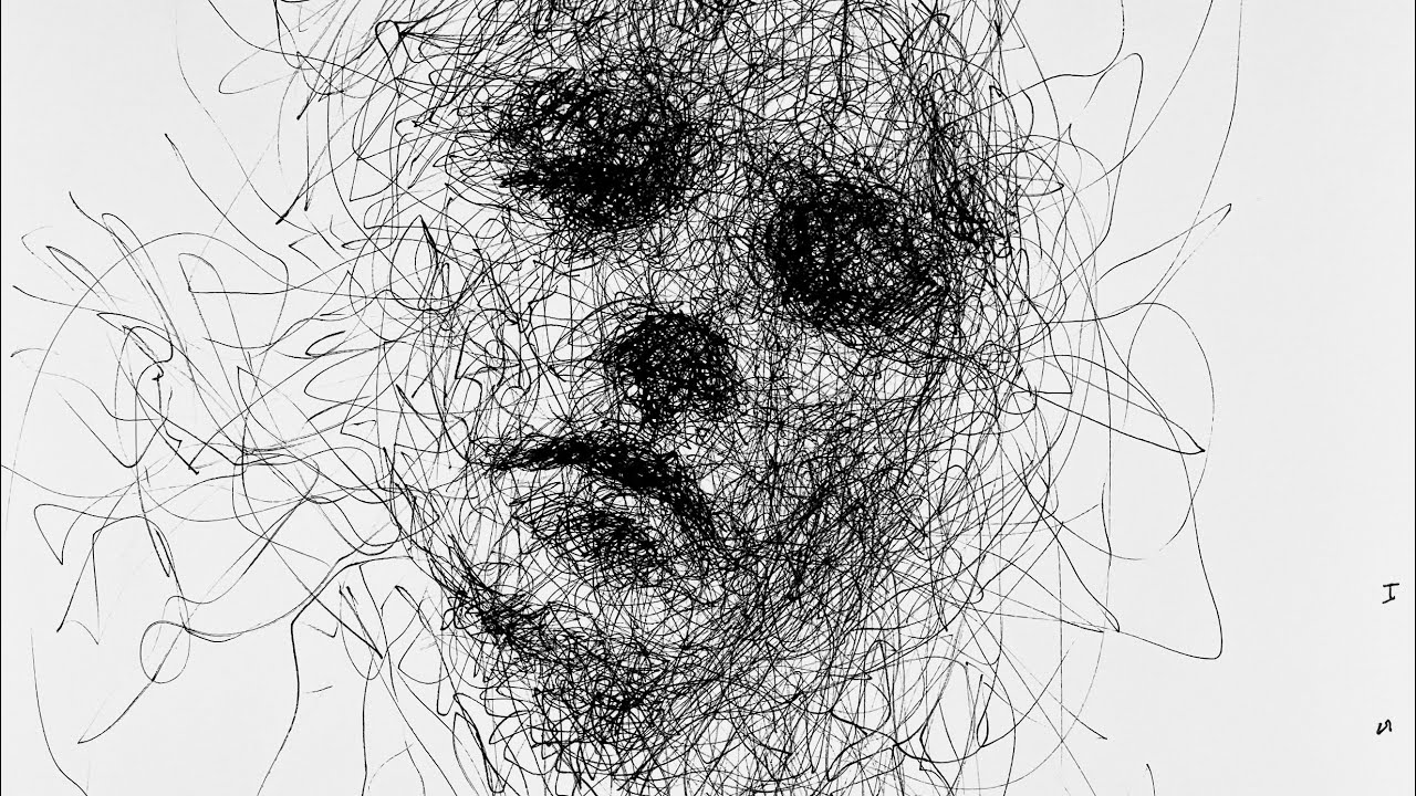 How to create a beautiful portrait by just scribbling with a pen (ink drawing tutorial)