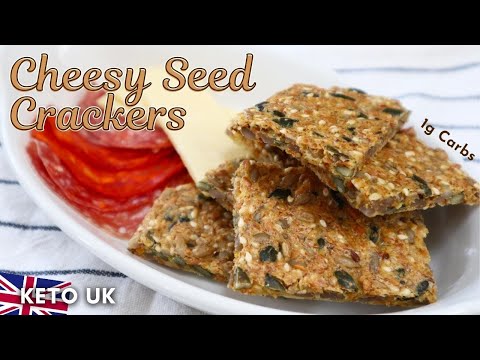 Keto Cheesy Seed Crackers // Super simple & crunchy!