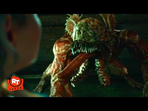 Resident Evil: Death Island (2023) - Lickers Attack Leon & Jill Scene | Movieclips