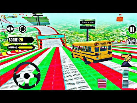 IMPOSSIBLE GAME BUS STUNT 3D|Bus Simulator Driving Track On High Sky Impossible Track 