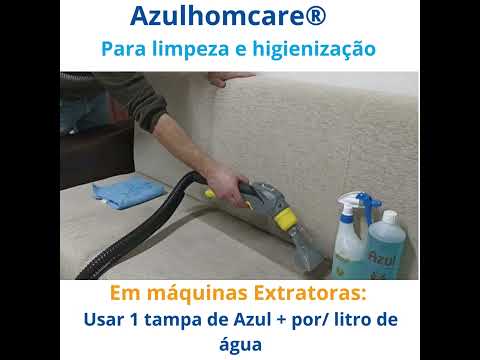 Limpeza de sofá com máquina extratora e AzulHomCare