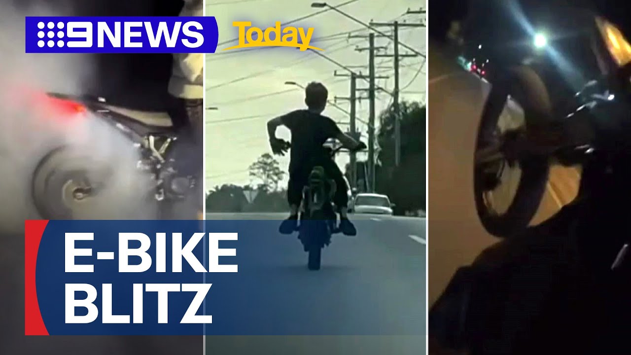 Locals fed up with illegal e-bikes on suburban streets | 9 News Australia